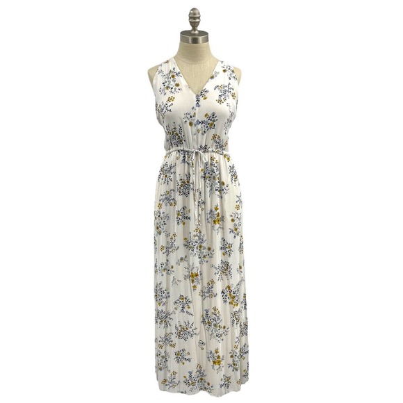 Lucky Brand Floral Maxi Dress - White and Blue - Picture 1 of 10